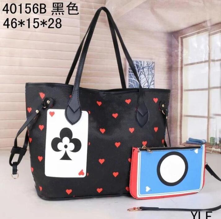 

Luxurys Designers Genuine Leather letter L women's Totes handbag Cross Body Shoulder Bags Cosmetic Bag cell phone pocket High quality NO40156B-4, Black