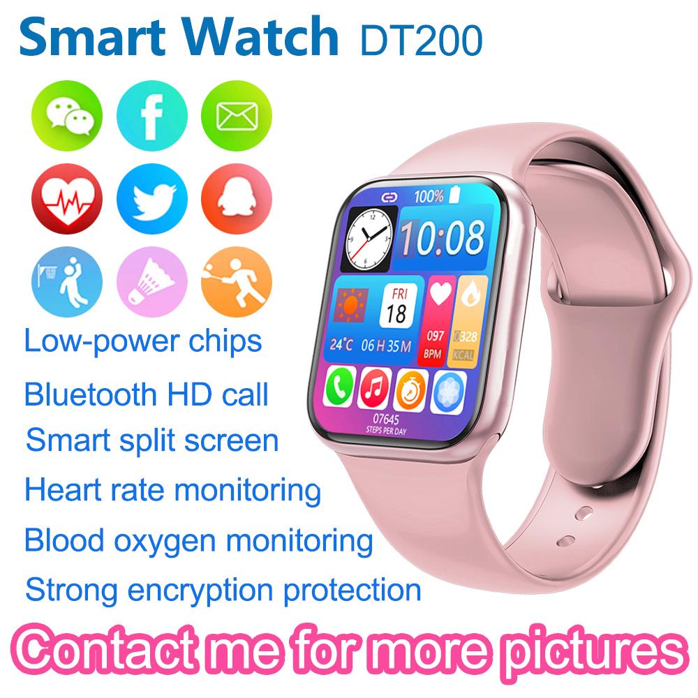 

Smart Watch Bluetooth Call Dial Heart Rate Blood Oxygen&Pressure Monitor Fitness Tracker Waterproof Men Women Wristbands For watch s6 s7 Apple Xiaomi iOS Phone black