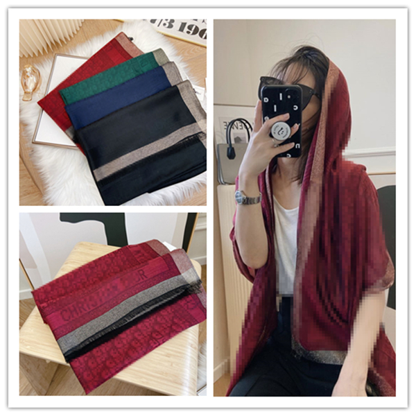 

Wholesale- DI0R scarf shawl warm luxurious female autumn winter GGLVFFCCYSLCDH scarfs is the good colloc, Blue;gray