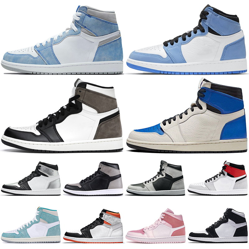 

Jordan1s Travis Scotts Retro Air Jordan 1s basketball shoes jumpman jorden 1 University Blue Court Purple Hyper Royal UNC Shadow Grey mens womens trainers sneakers, 1s 5.5-12 high og university blue