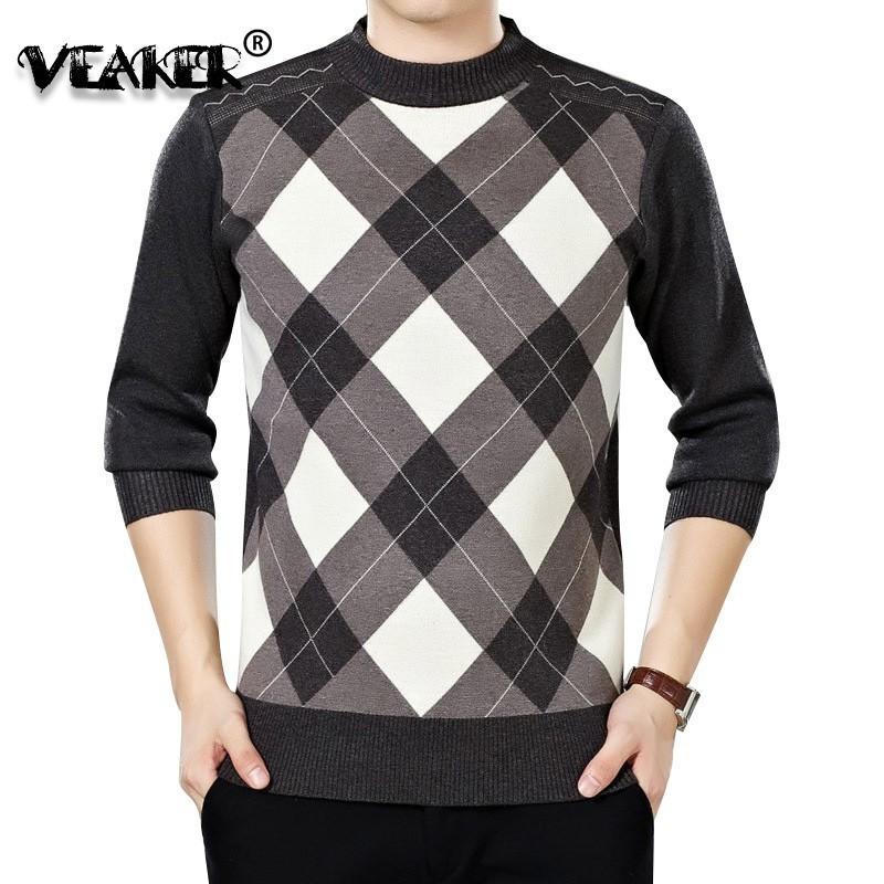 

Autumn Winter Mens Wool Knitted Sweaters Pullovers O Collar Slim Fit Men Thick Sweater Male Solid Pullover Clothes Men's