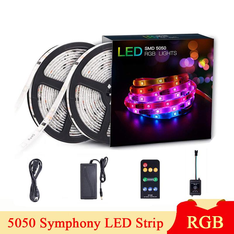 

Symphony LED Strip Set IP65 Waterproof RGB Music Sync Control Neon Flexible Light Fixture Strips
