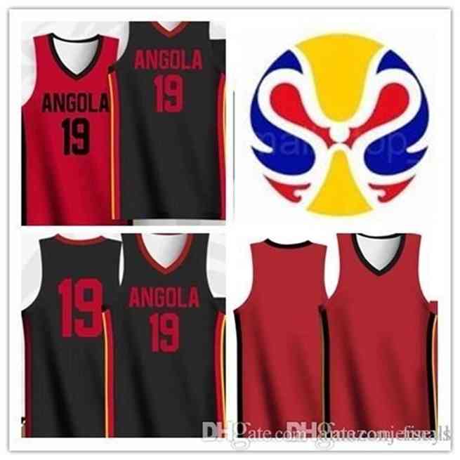 

Custom Name Number 2021 World Cup Basketball Angola Jerseys Black Reds Stitched Shirts Size:xxs-5xl Vest Shirt, As photo