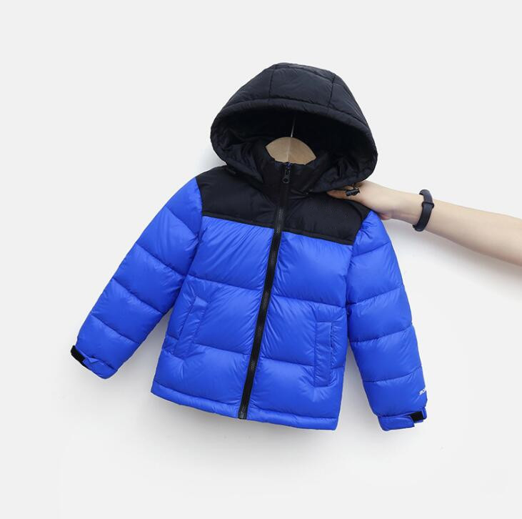 

2022 Kids Down Coat Designer Fashion Children Outwear Boys Cotton Fall/Winter Clothing Girls Warm Clothes 3-12 Years, Orange