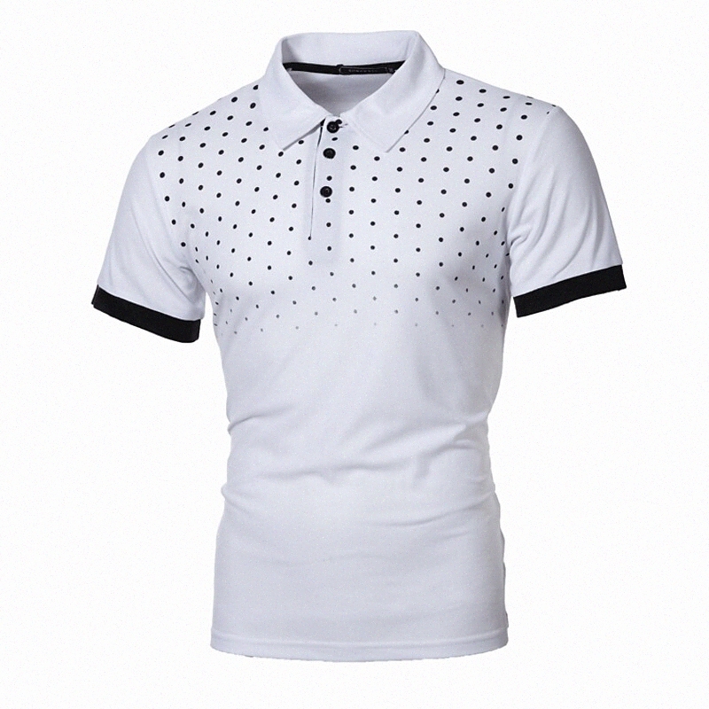Men's Golf Shirt non-printing Polka Dot Color Block Plus Size Turndown Street Casual Short Sleeve Tops Casual Soft Breathable Black / Red Bl
