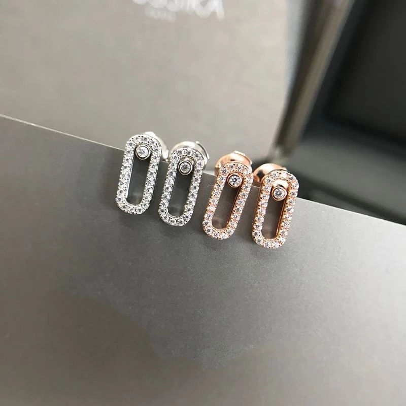 

wholesale fashion 925 sterling silver Straight beehive cut hexagon CHAUMET earrings famous brand Fine jewelry For mother women