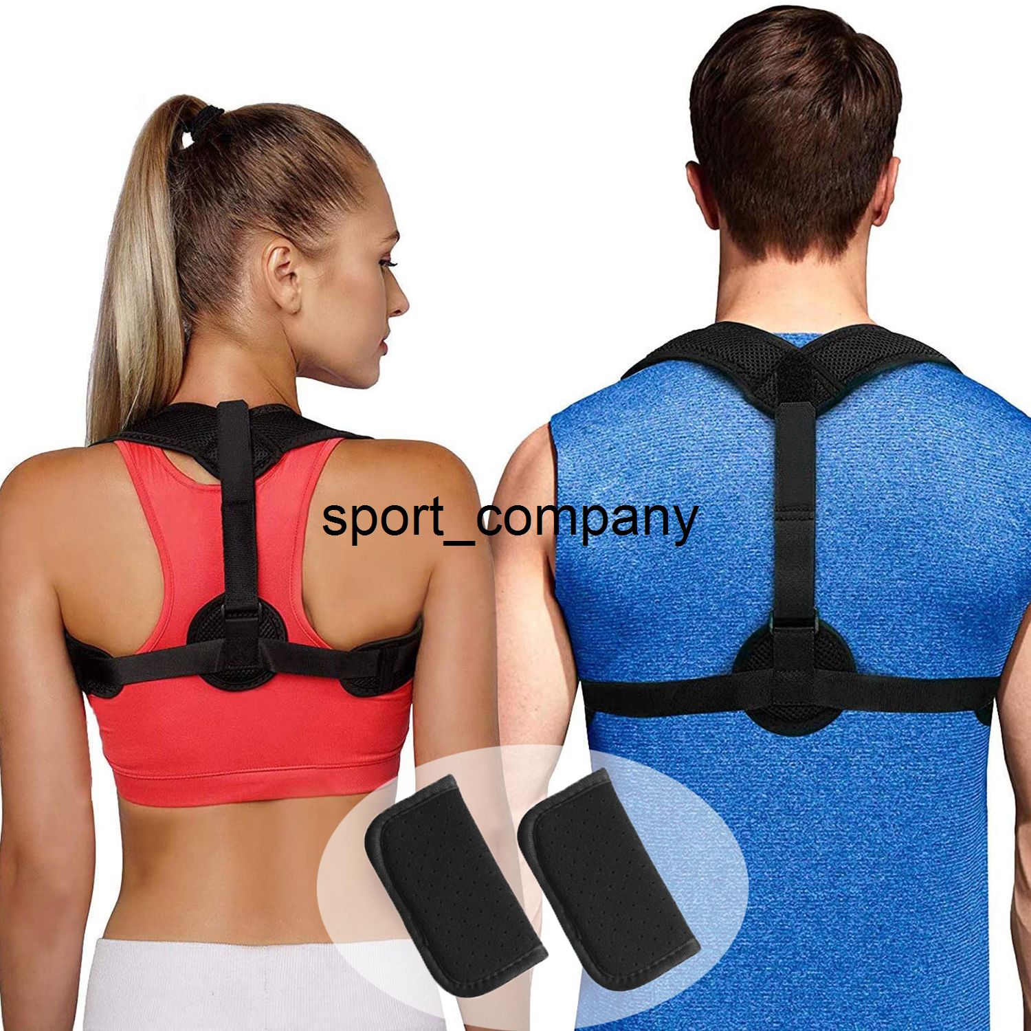 

2020 New Unisex Posture Corrector Adjustable Support Belt Clavicle Spine Back Shoulder Lumbar Correction, Khaki