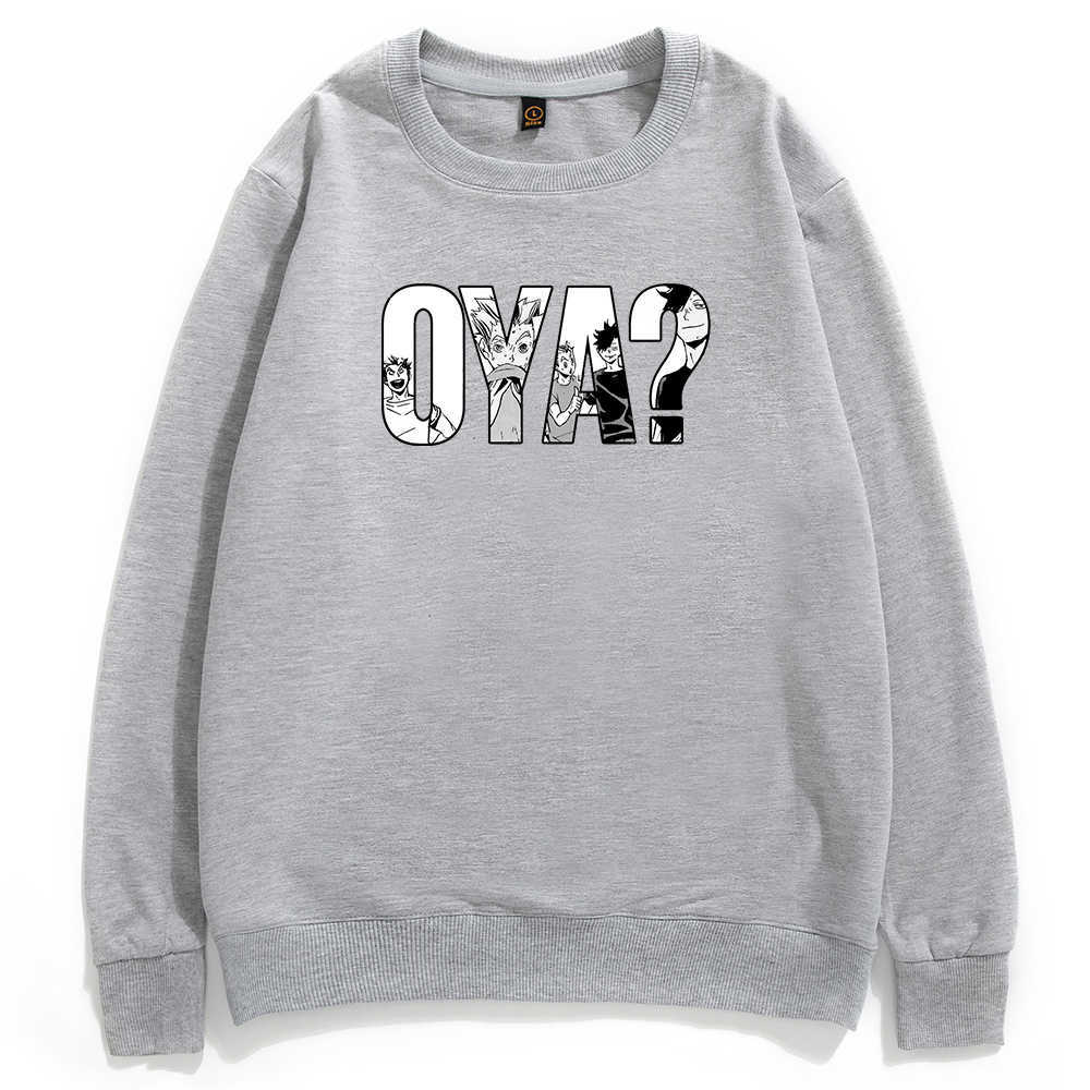 

Japanese Anime Haikyuu Pullovers Men Autumn Sweatshirts Funny Karasuno Fly High Graphic Streetwear Crewneck Clothes, Dark blue