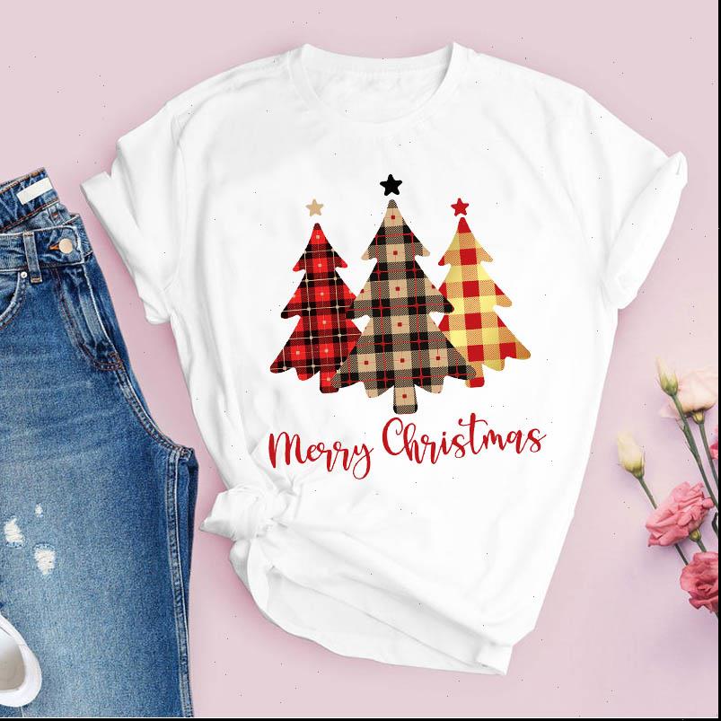 

tees womens t shirts for women print leopard truck fashion 90s trend holiday christmas clothes lady female shirt graphic, White
