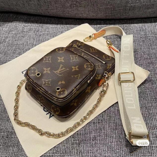 

GGLVLouisVittonYSLVUTTON Men Women Clutch wallets Zip pocket purse Brand mobile phone bag Fashion Brown PU handbags