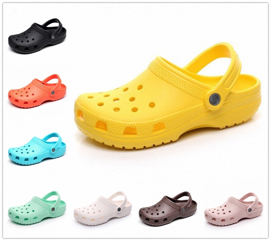 

Men Sandals 2021 Slippers Crok Adulto Clogs Crocks shoes EVA Sandalias Summer Beach Cholas hombre Bayaband Croc v3fV#, Black