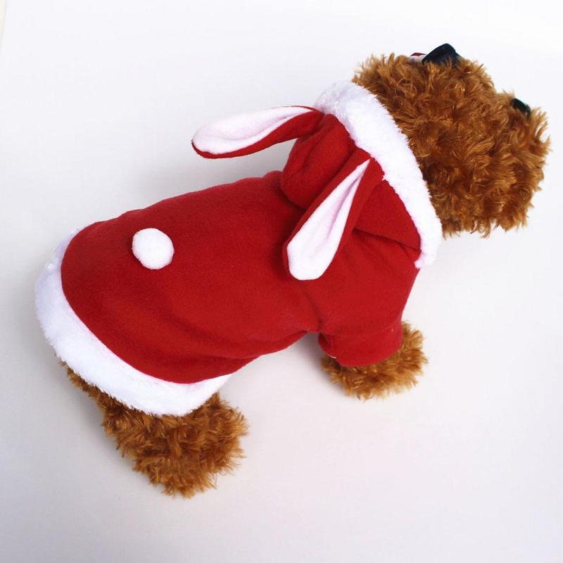 

Dog Apparel Winter Cute Christmas Pet Cat Clothes 40 X 18 Cm/ 15.7 7.1 Inch (Length Width) Fleece For, Red