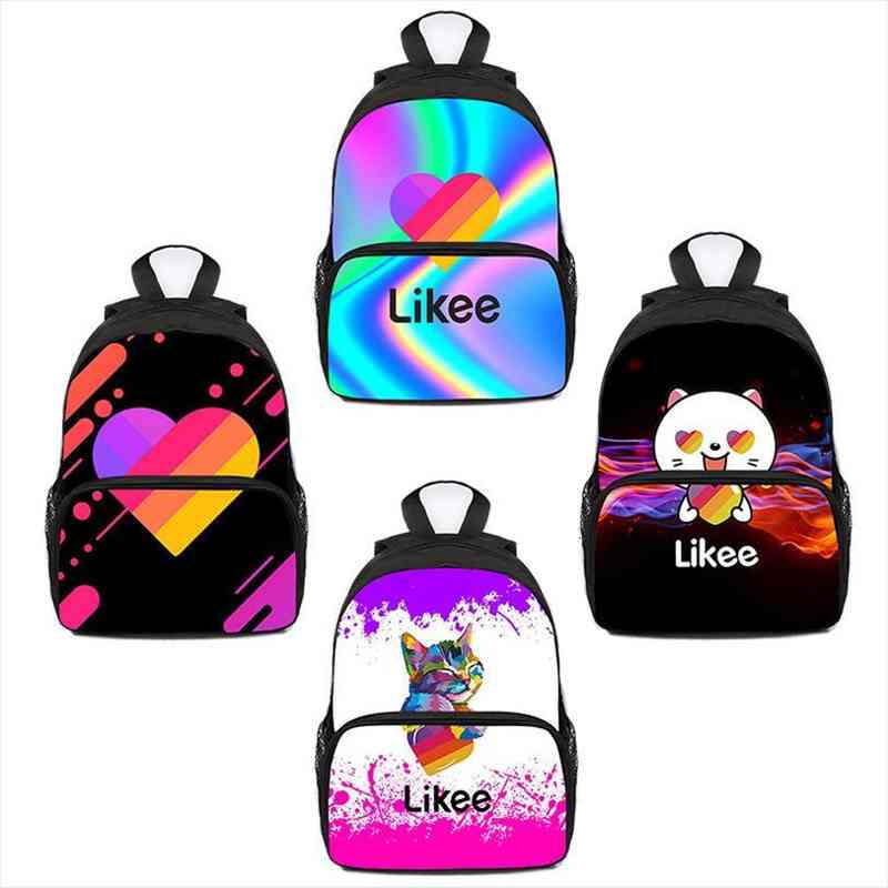 

likee video app kids bag for teens 3d russia type zipper kindergarten backpack school bags teenage girls 13 inch cartoon
