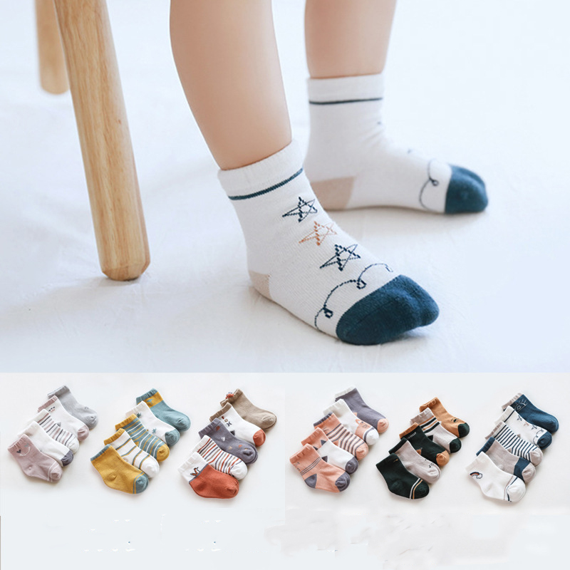 

5Pairs/lot Newborn Baby Cotton Socks for Girls Autumn Winter Toddler Baby Boy Socks Infant Baby Boys Clothes 817 Y2, Design you want