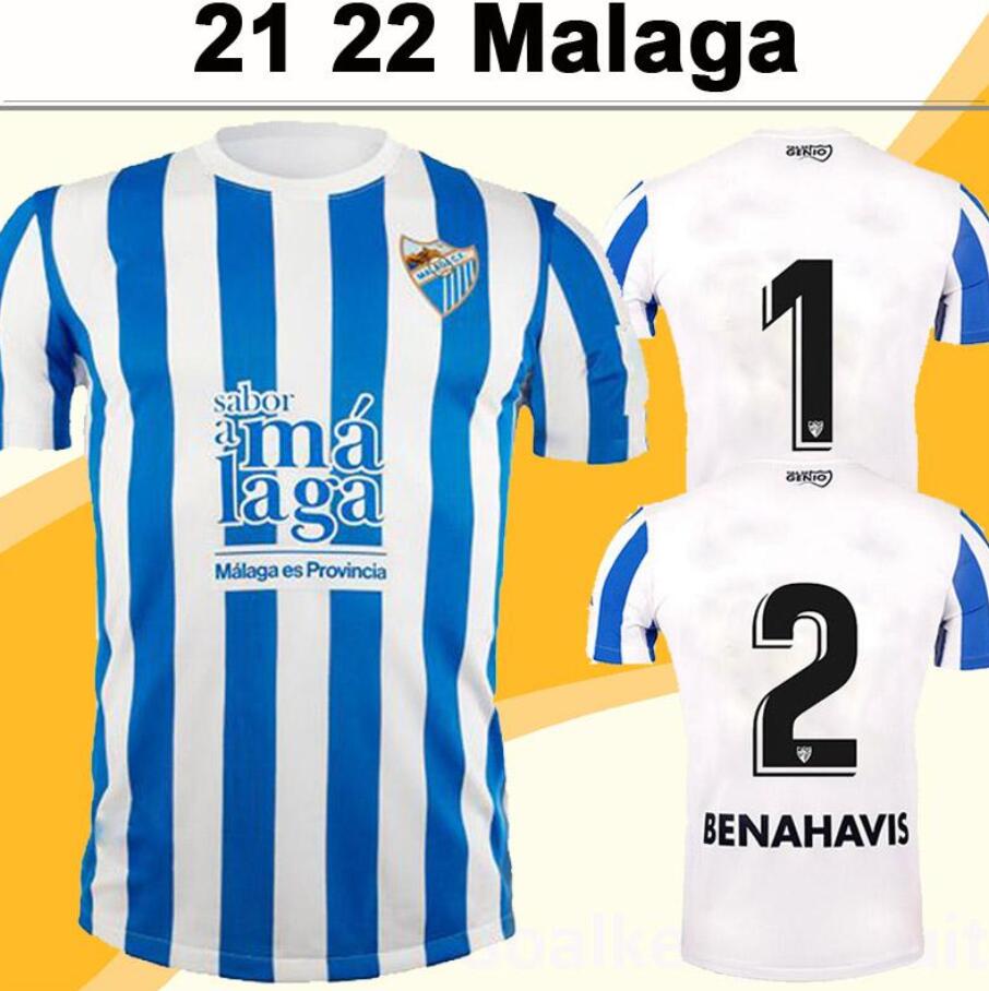 

(With VAT) 2122 Malaga JUANDE JAIRO Mens Soccer Jerseys JOZABED ISMAEL ALEXANDER JAVI JIMENEZ Home White Blue Short Sleeve Football Shirt, Men