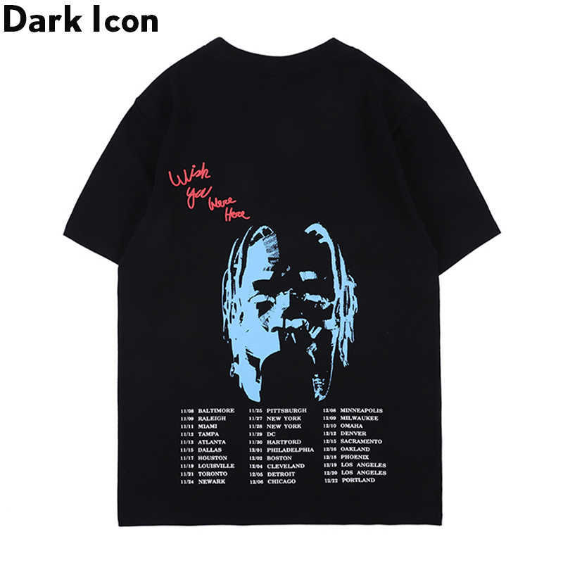 

Printing Hip Hop Tshirt Men Women Crew Neck Hipster T-shirt Cotton Tee Shirts Streetwear Clothing 210603, Black