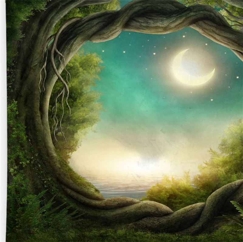 

3D Nature Tree Art Hole Large Carpet Wall Hanging Mattress Bohemian Rug Blanket Camping Tent Fantasy Forest Printing Tapestry 485 R2, As shown