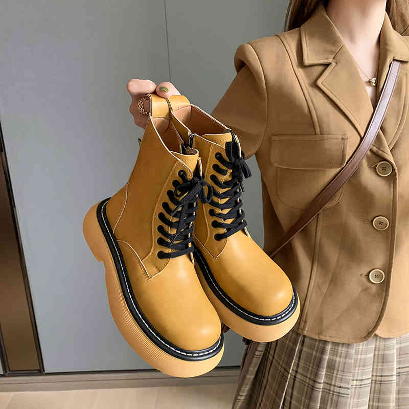 

boots women's ankle boots leather shoes 22-25cm lateral zipper classic martin 3 colours available rcvq, Black