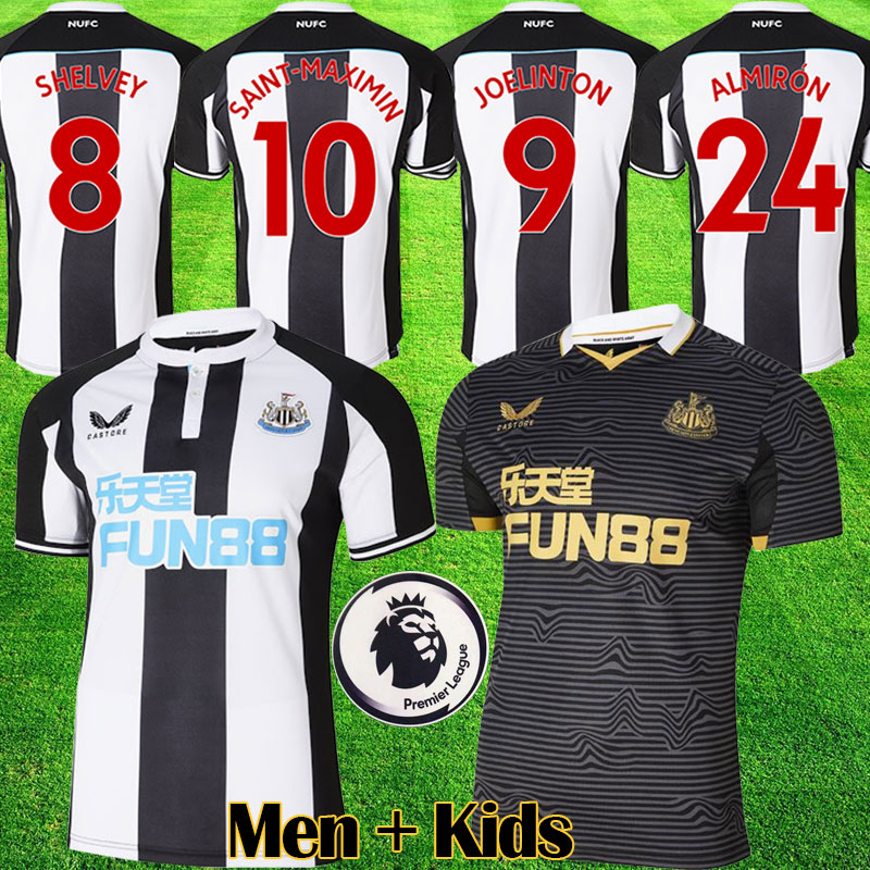 

2021 2022 Newcastle United Soccer Jerseys SHELVEY JOELINTON 21 22 NUFC Football Shirt ALMIRON RITCHIE GAYLE Men kits Kids Equipment, Kids home