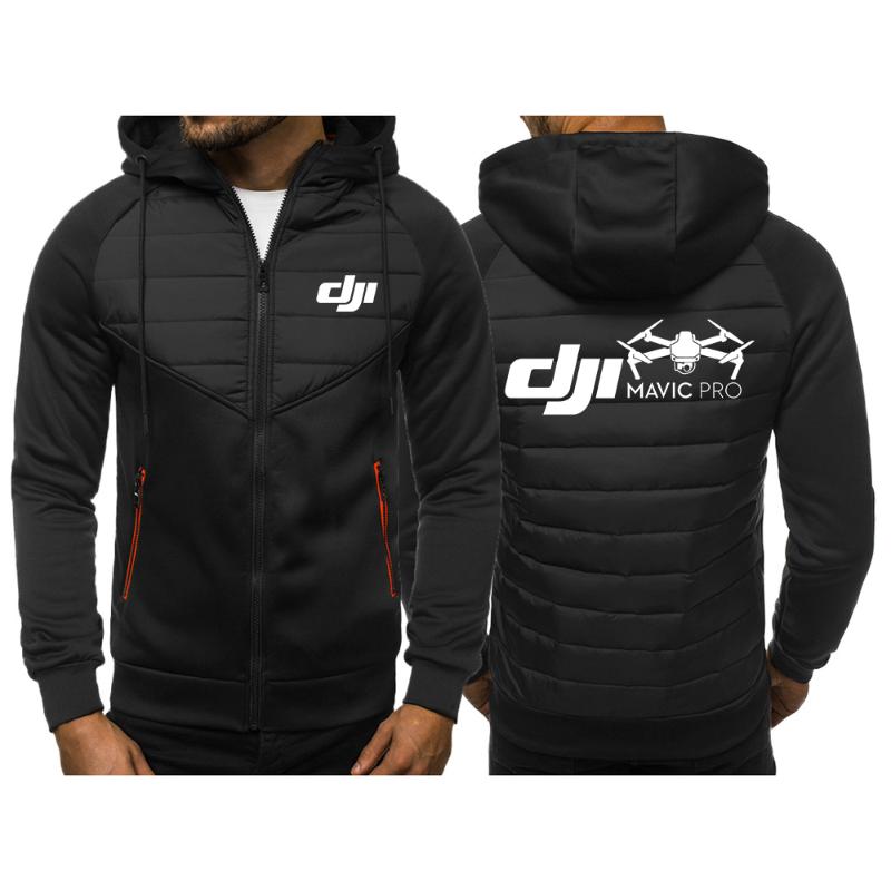 

Men's Hoodies & Sweatshirts 2021 Dji Professional Pilot Drone Winter Men Sweater Coat Cotton Jackets Zipper Thick Warm Casual Print Cardigan, Black