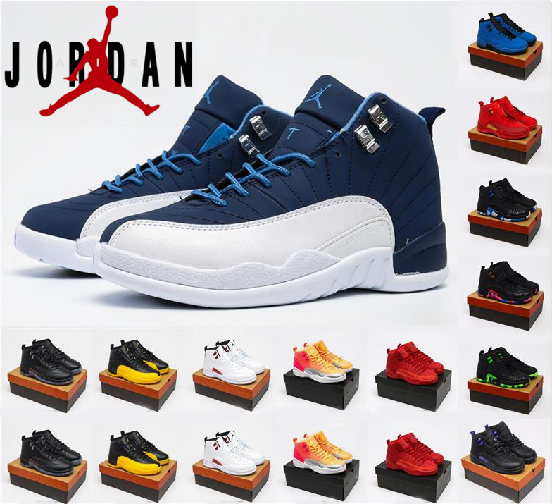 

2021 Nike Air jordan 12 12s Men basketball shoes sneakers indigo university gold flu game CNY taxi OVO black cherry bordeaux white sports trainers keychain, I need look other product