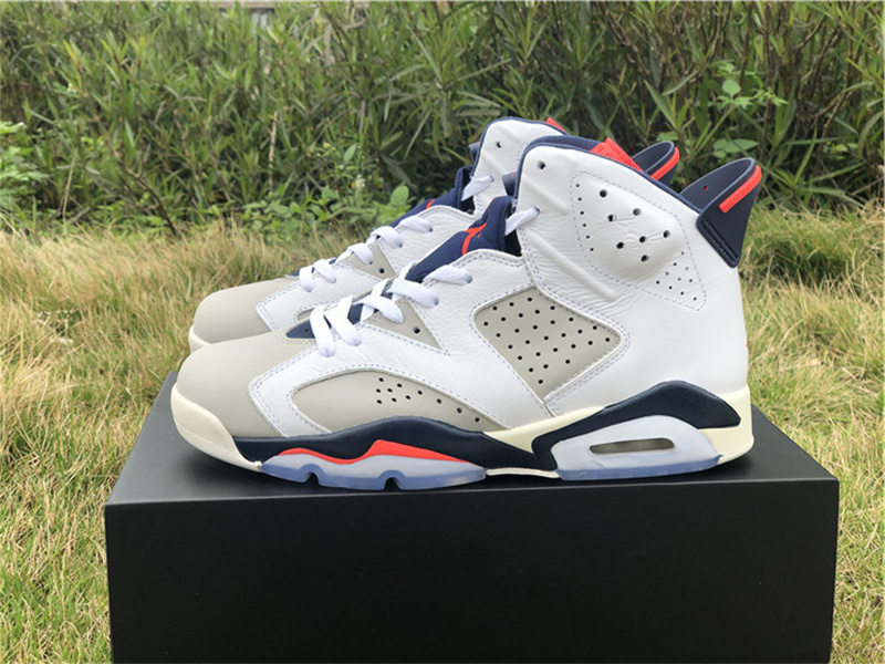 

Mens 6 Tinker Basketball Shoes Top Quality Jumpman VI White Red Sports Sneakers Ship With Size US7-13, Customize