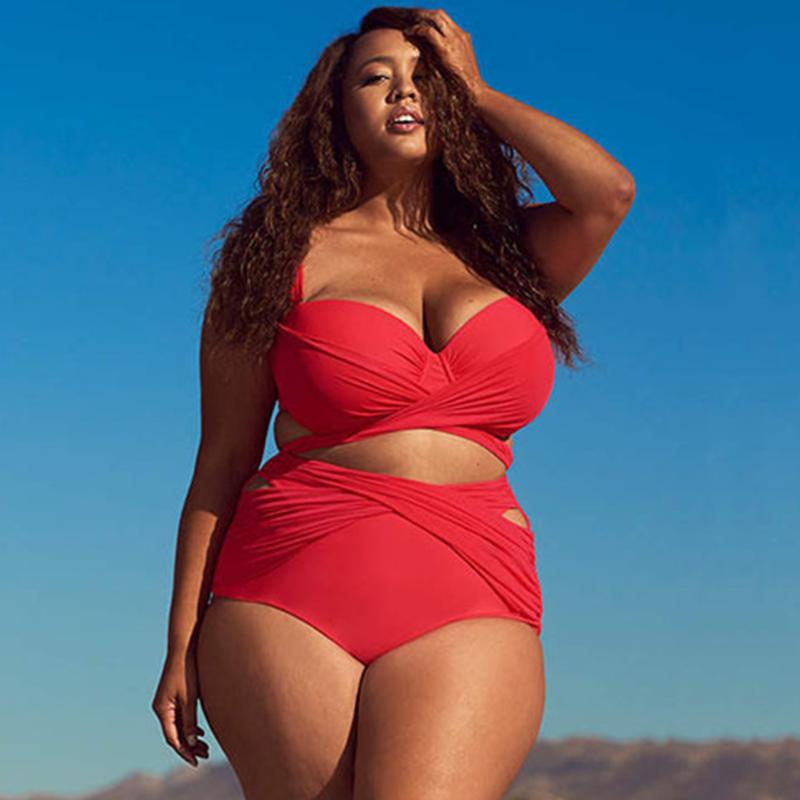 

Women's Swimwear Plus Size Women Push Up Bikini 2022 Sexy High Waist Swimsuit Female Solid Set Bather Bathing Suit Beachwear Swim, White;black