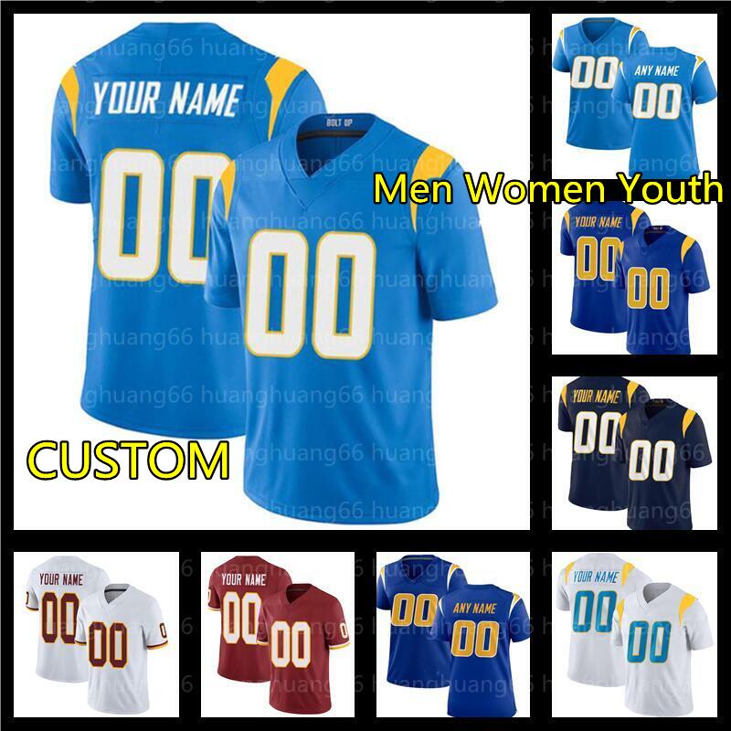 

Custom 30 Austin Ekeler 21 LaDainian Football Tomlinson 55 Junior Seau Mike Williams Casey Hayward JR Kenneth Murray Joshua Kelley Jerseys, As