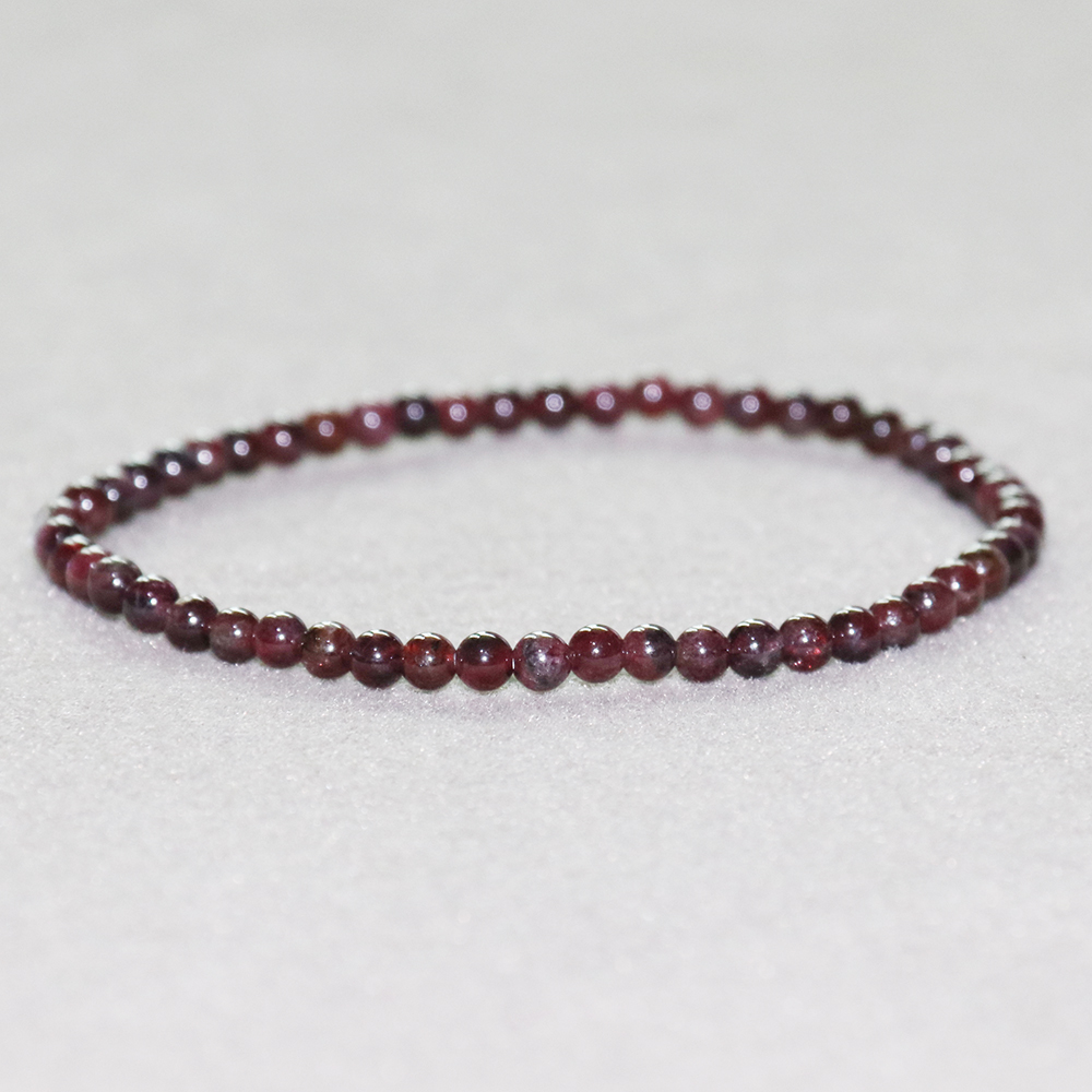 

MG0016 Wholesale Natural A Grade Garnet Bracelet 4 mm Mini Gemstone Jewelry High Quality Energy Bracelet Women`s Inspiration, Black