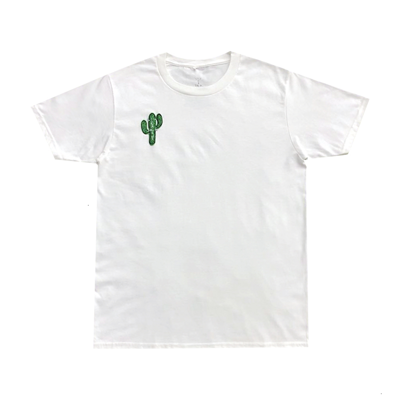 

Scott Travis cactus Jack badge tee TS same cactus embroidered short sleeve T-shirtII42, Black