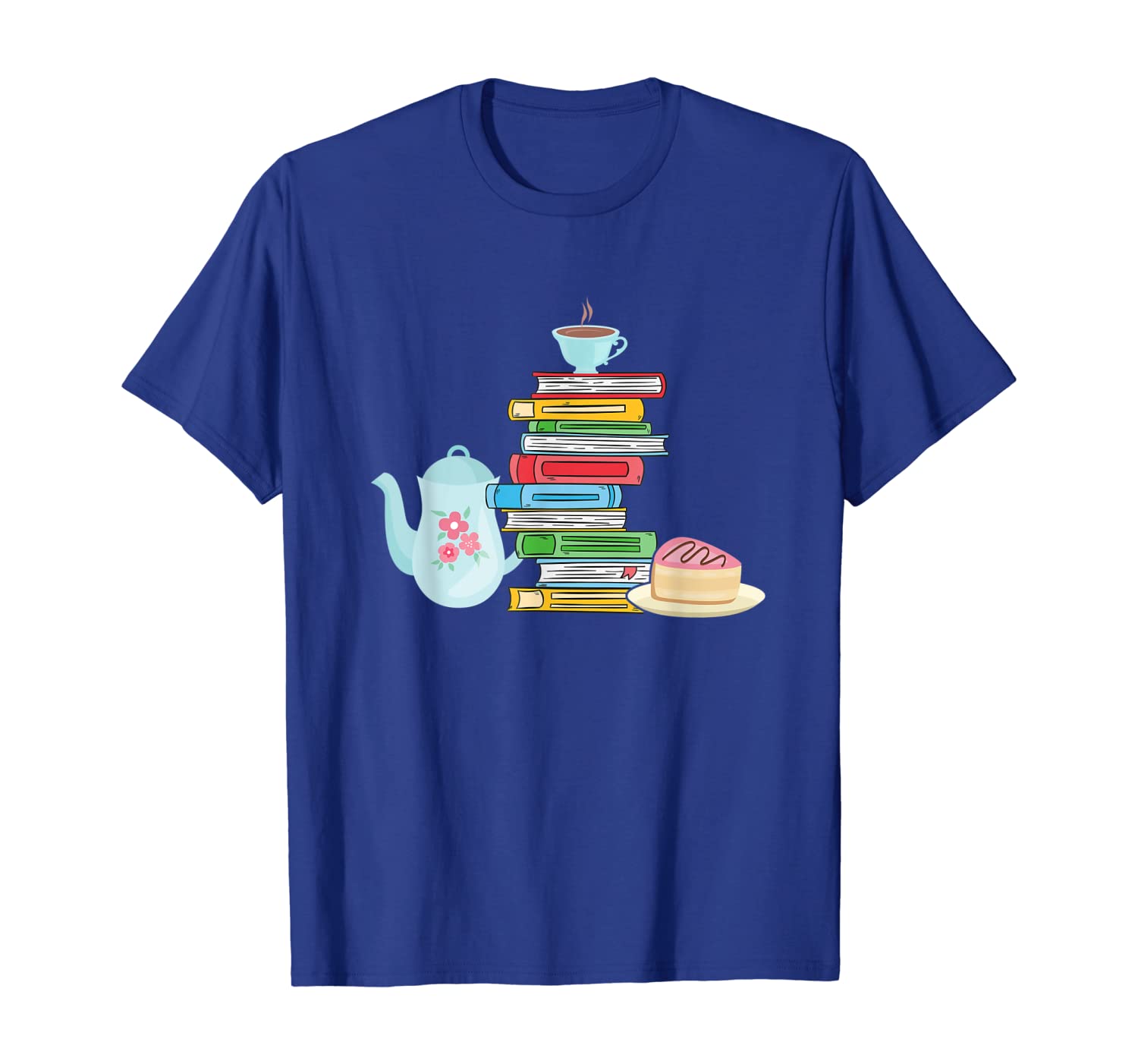 

Cup of Tea And Books Gift Shirt Book Lovers and Tea Lovers, White;black