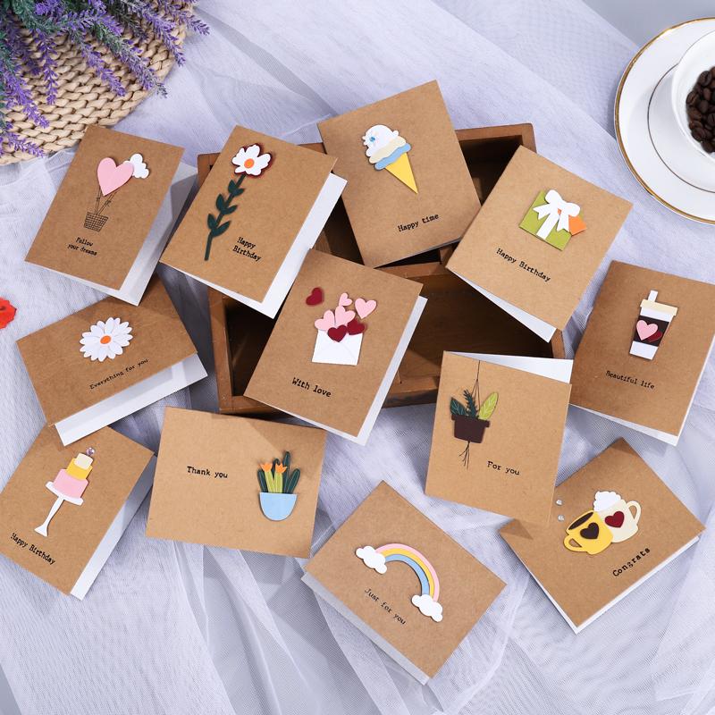 

Greeting Cards A Set Of Cartoon Three-dimensional Graduation Creative Thank You Blessing Birthday Card Invitation Mini Small