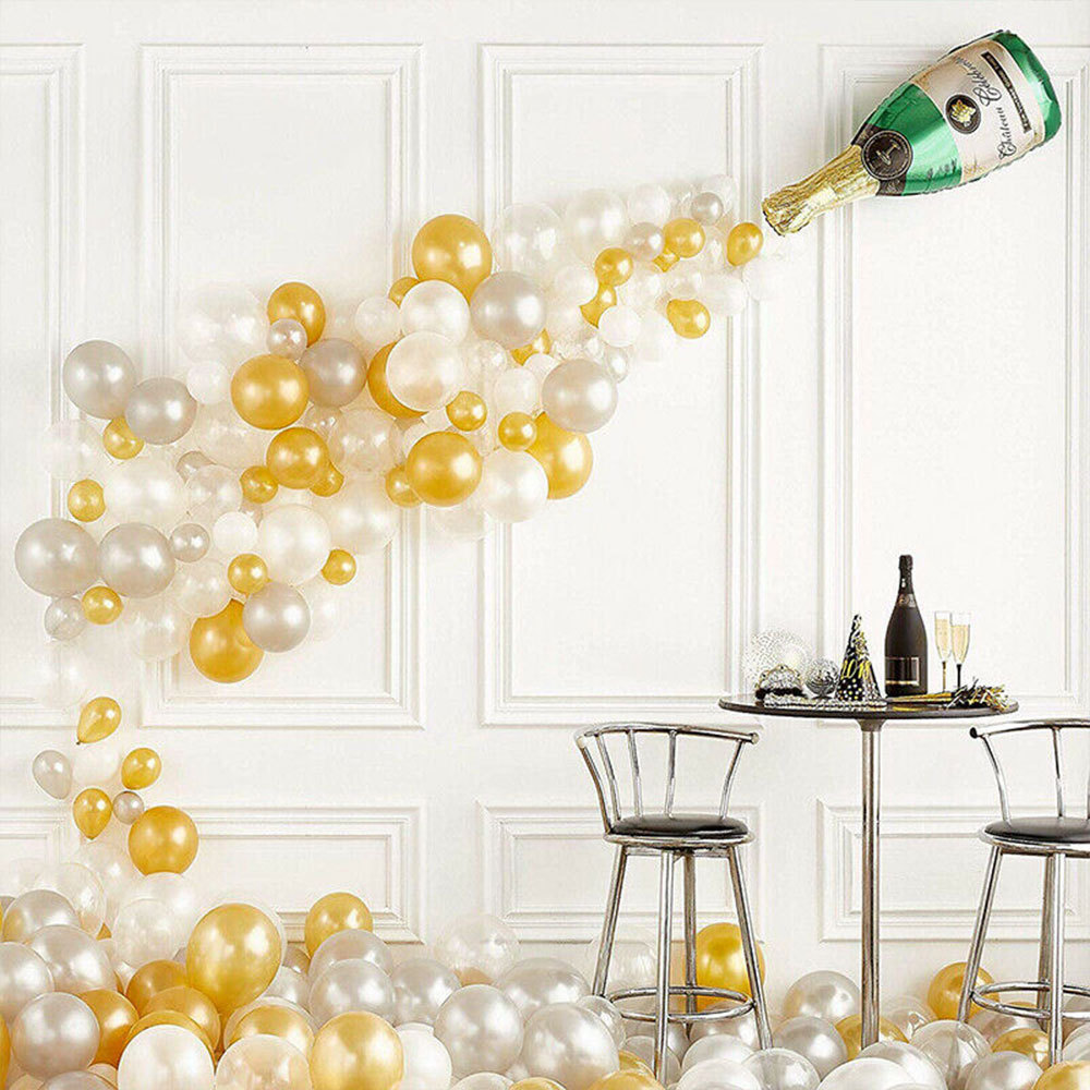 Champagne Bottle Aluminum Film Balloon Set Wedding Banquet Cocktail Party Decoration Large Wine Cup Decorations-image-673347370