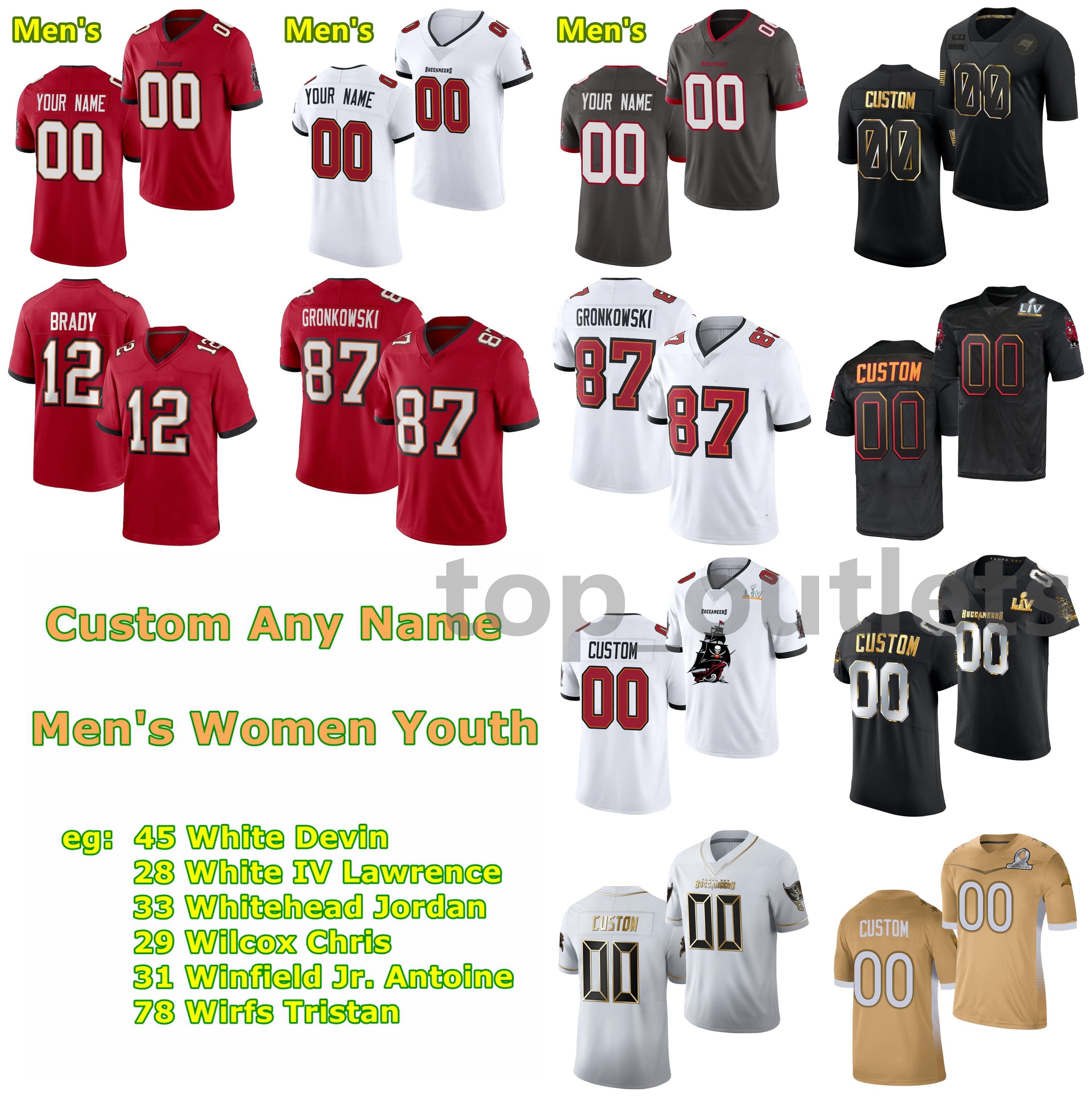 

2021 Buccaneers American Football Jerseys Tristan Wirfs Jersey Sam Renner Curtis Riley Vita Vea Lawrence White IV Josh Wells Zach Triner Custom Stitched, As photo