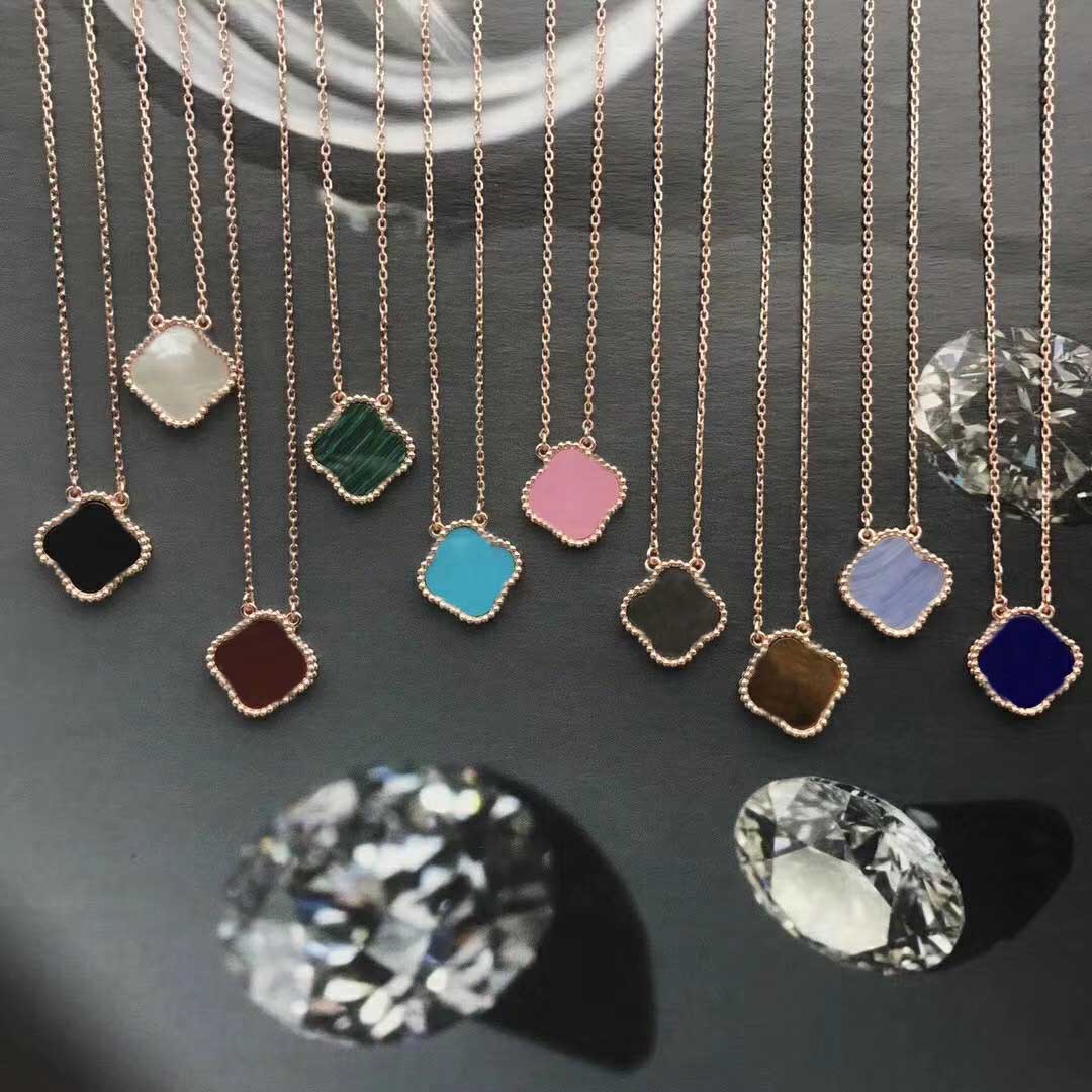 

2022 S925 silver 1.5cm pendant necklace with nature stone and malachite for women wedding jewelry gift have normal box PS3412