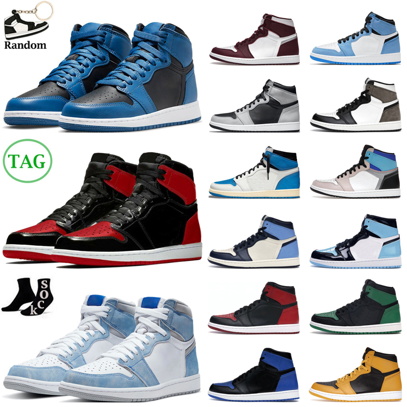 

1 1s Basketball Shoes Bred Patent Georgetown Dark Mocha Atmosphere University Blue Shattered Backboard Banned Panda Mens WomensTrainers Sport Sneakers, #6