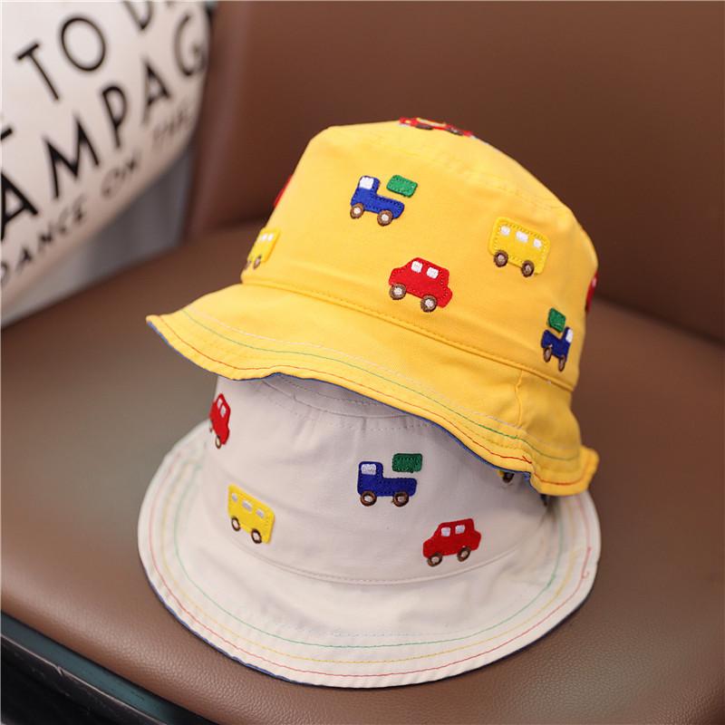

Caps & Hats Cartoon Embroidered Baby Bucket Hat Spring Summer Outdoor Kids Sun Soft Cotton Windproof Born Boy Girl, Yellow
