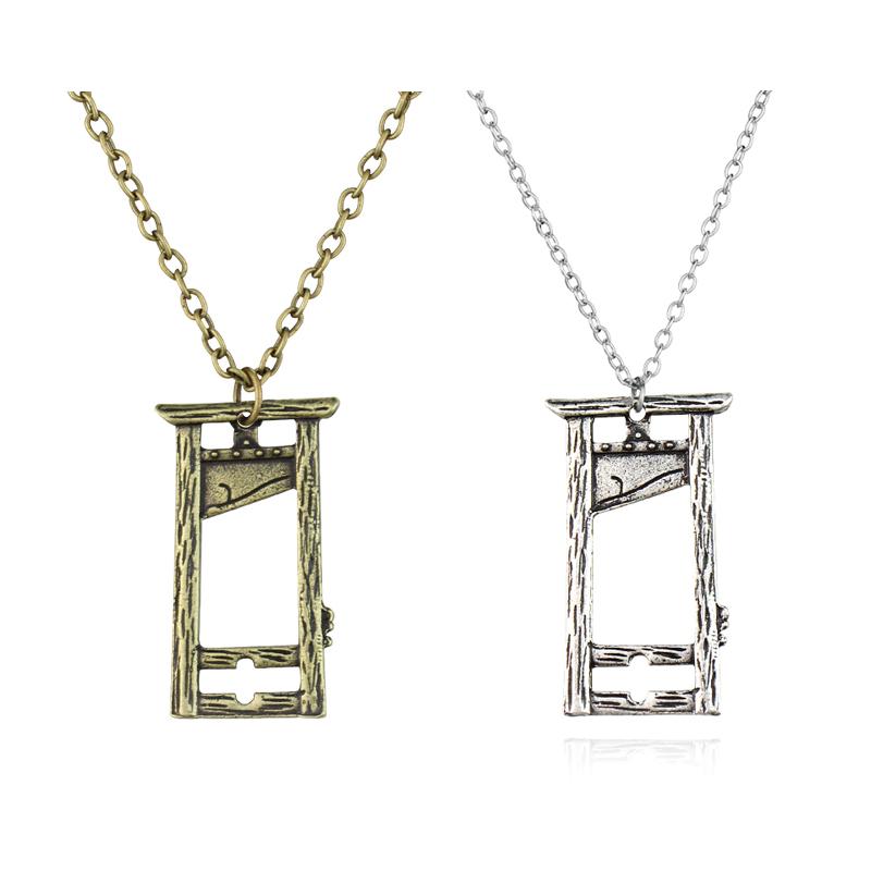 Pendant Necklaces Guillotine Necklace For Men Women French Revolution Vintage Jewelry-image-708486798