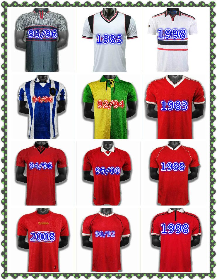 

1994 1995 1996 RONALDO ROONEY v. NISTELROOY Mancheste soccer jersey retro 94 95 96 GIGGS #24 BECKHAM KANCHELSKIS #7 CANTONA football shirt, Green