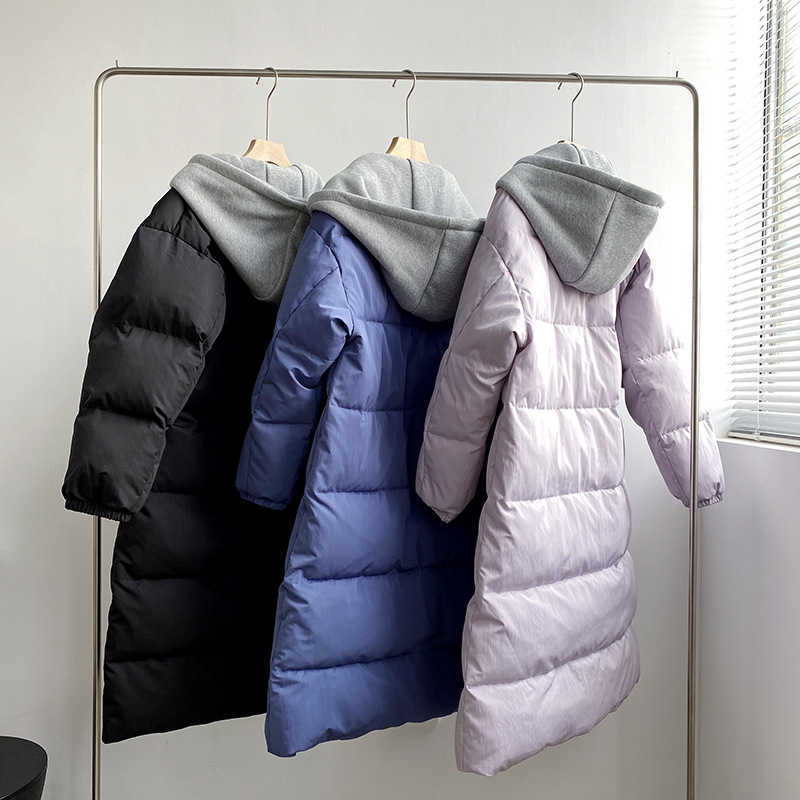 

Winter Three-color Hooded Warm Cotton Coat Women Korean Long Sleeve Zipper Casual Thick Jacket Female 210607, Blue