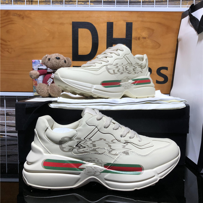 

Top Quality Men Women Luxury Designers Shoes Bee Snake Genuine Leather Sneaker Embroidery Classic Casual Trainers Python Embroidered Lover Sneakers With Box, Stlye 8