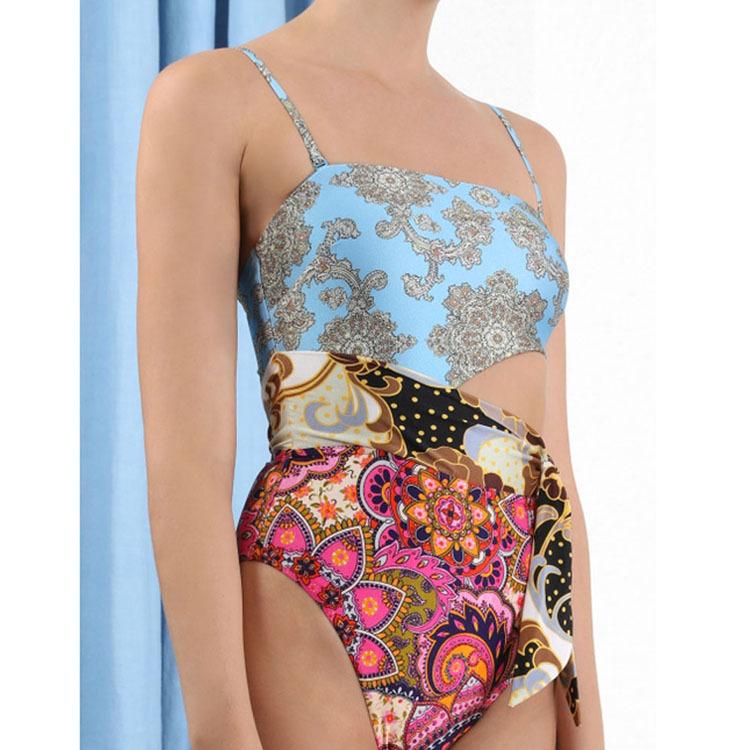 

Swim Suit For Women One Piece Push Up Swimsuit Swimwear 2021 Items Whole Bodysuit With Print Decorative Off Shoulder Sexy One-Piece Suits