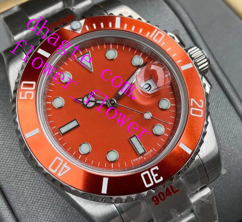 

Waterproof Watch 116610 40mm 2836 automatic movement Rome scale true orange dial 904L steel band super luminous Wristwatches 0663, This is the link.no watch
