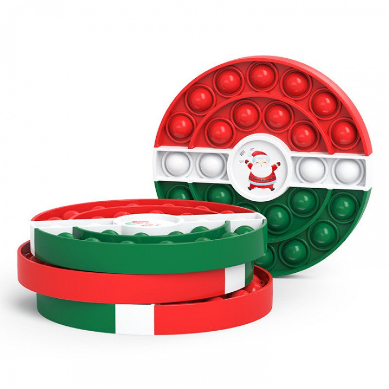 

DLH FREE Silicone Decompression Toy Cartoon Christmas Tree Chessboard Sensory Bubble Fidget Toys YT199501