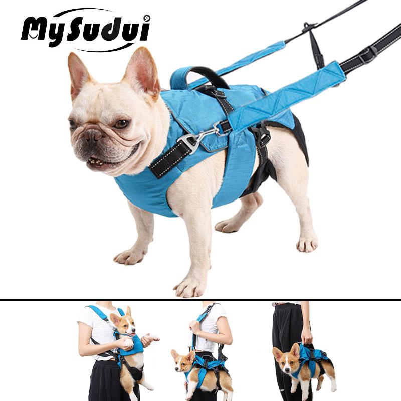 

In 1 Pet Dog Backpack Harness And Leash Set Soft Reflective Shoulder Travel Carrier For Small Dogs Handbag Outdoor Walking Car Seat Covers