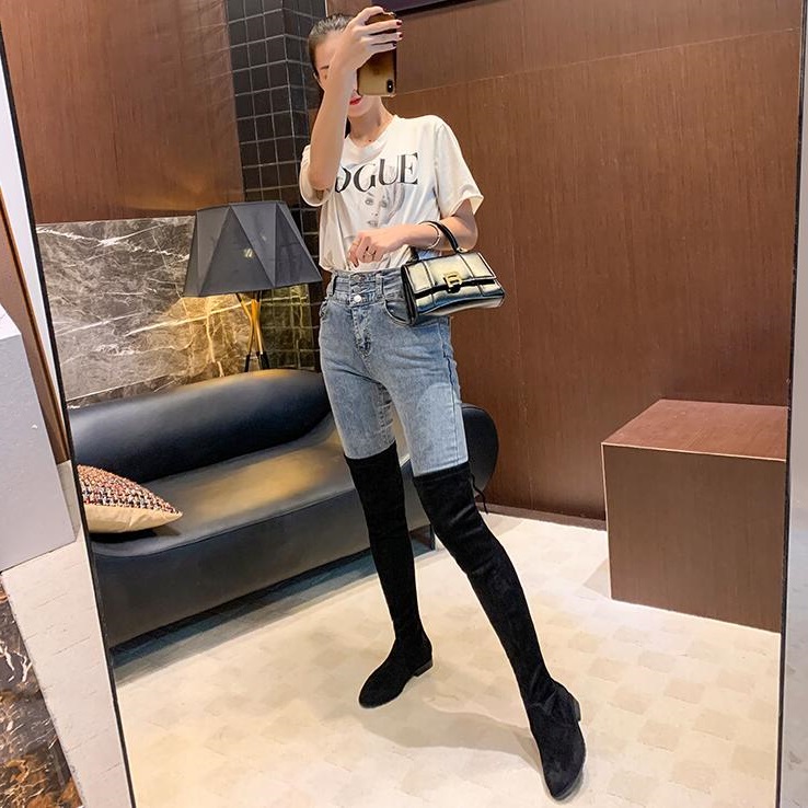 

Women Boots Black White Grey Platform Shoes Over the Knee Womens Boot Leather Shoe Trainers Sports Sneakers Size 34-40 17, 1 34-40