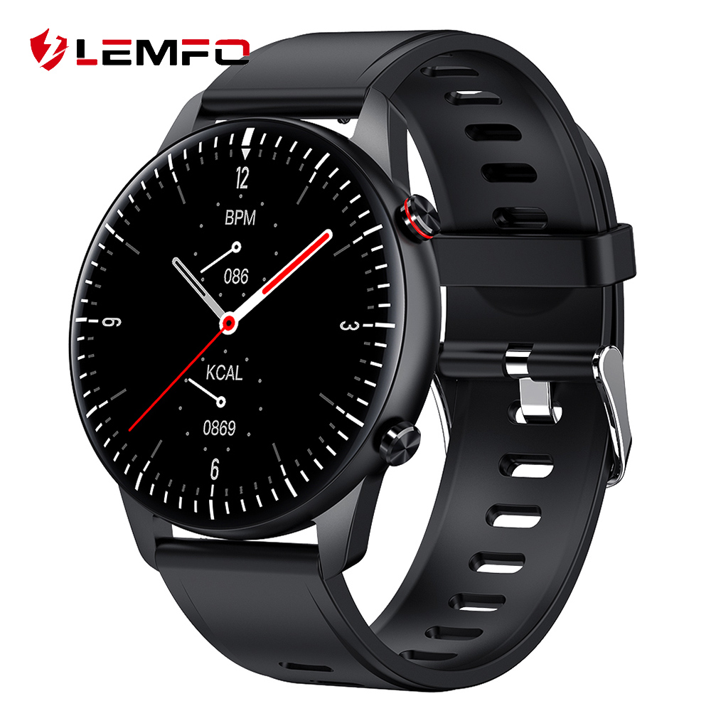 

LEMFO I15 GTR 2 Smartwatch 2021 Bluetooth Call 1GB Music Play Custom Watch Face Smart Watch Men Women For Android IOS PK GTR 2eg, Black silicone