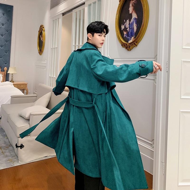 

Men's Trench Coats Male Women Streetwear Hip Hop Loose Casual Windbreaker Jacket Cardigan Overcoat Men Vintage Fashion Long Coat, 1132