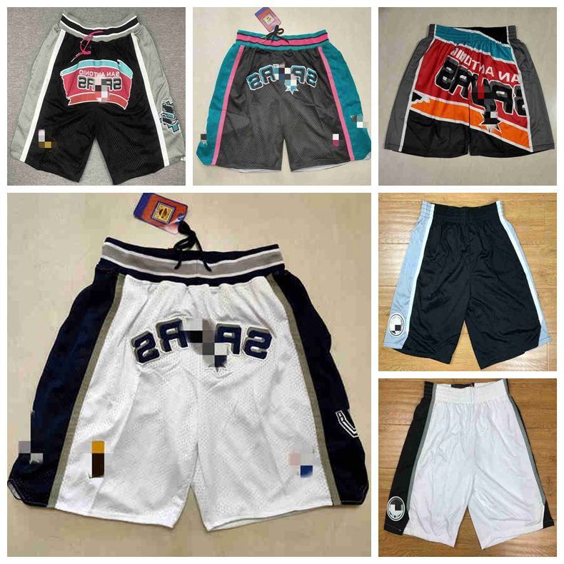 

Mens stitched Just Don Basketball Shorts Spurs10 Demar DeRozan LaMarcus Aldridge 12 Mitchell&Ness 2021/22 Edition City Sweatpants White, As photo