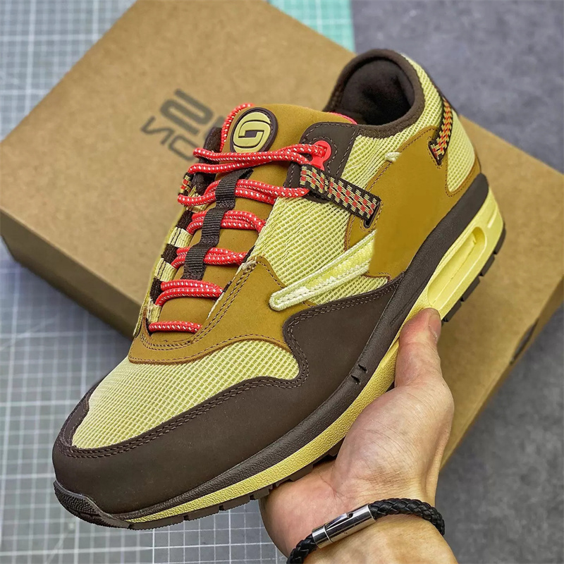 

Shoes Travis Scotts x 1 Cactus Jack Mens Womens Baroque Brown Lemon Drop Wheat Chile Red Designer Sports Sneakers